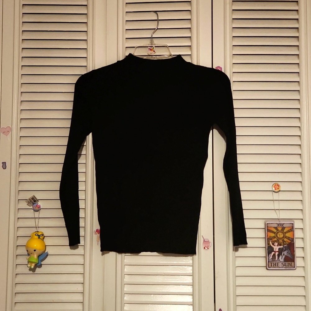 Black Mock Turtleneck Sweater